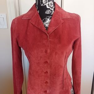 Brandon Thomas Vintage Red Suede Leather Jacket/Shirt